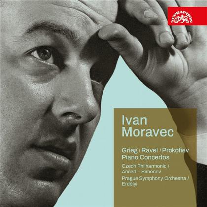 Edvard Grieg (1843-1907), Maurice Ravel (1875-1937), Serge Prokofieff (1891-1953), Karel Ancerl, Ivan Moravec, … - Klavierkonzerte