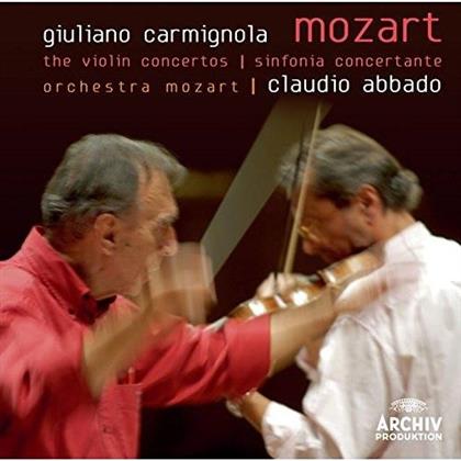 Wolfgang Amadeus Mozart (1756-1791), Claudio Abbado, Giuliano Carmignola & Orchestra Mozart Bologna - Violin Concertos (Japan Edition, 2 CDs)