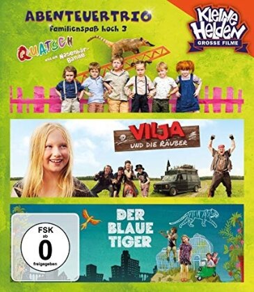 Abenteuertrio Familienspass hoch 3 - Quatsch und die Nasenbärbande / Vilja und die Räuber / Der blaue Tiger (Box, 3 Blu-rays)