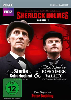 Sherlock Holmes - Volume 1: Zwei Folgen mit Peter Cushing - Eine Studie in Scharlachrot & Das Rätsel von Boscombe Valley (Pidax Serien-Klassiker, n/b)