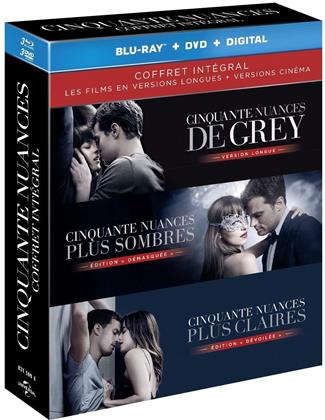 Cinquante nuances - Trilogie - Coffret intégral (Extended Edition, Version Cinéma, 3 Blu-ray + 3 DVD)