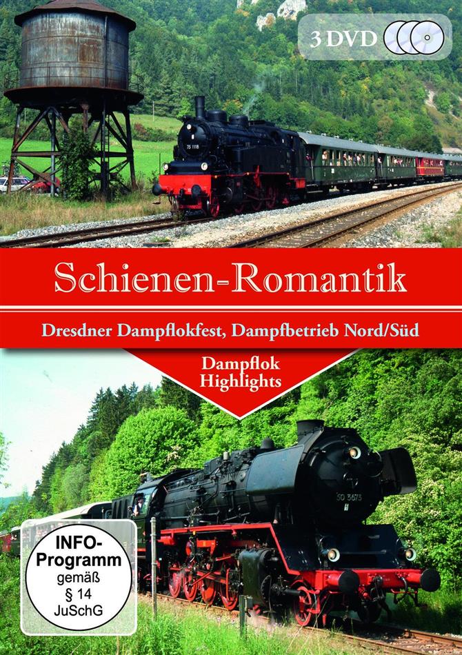 Schienen-Romantik - Dresdner Dampflokfest, Dampfbetrieb Nord/Süd 3 DVDs