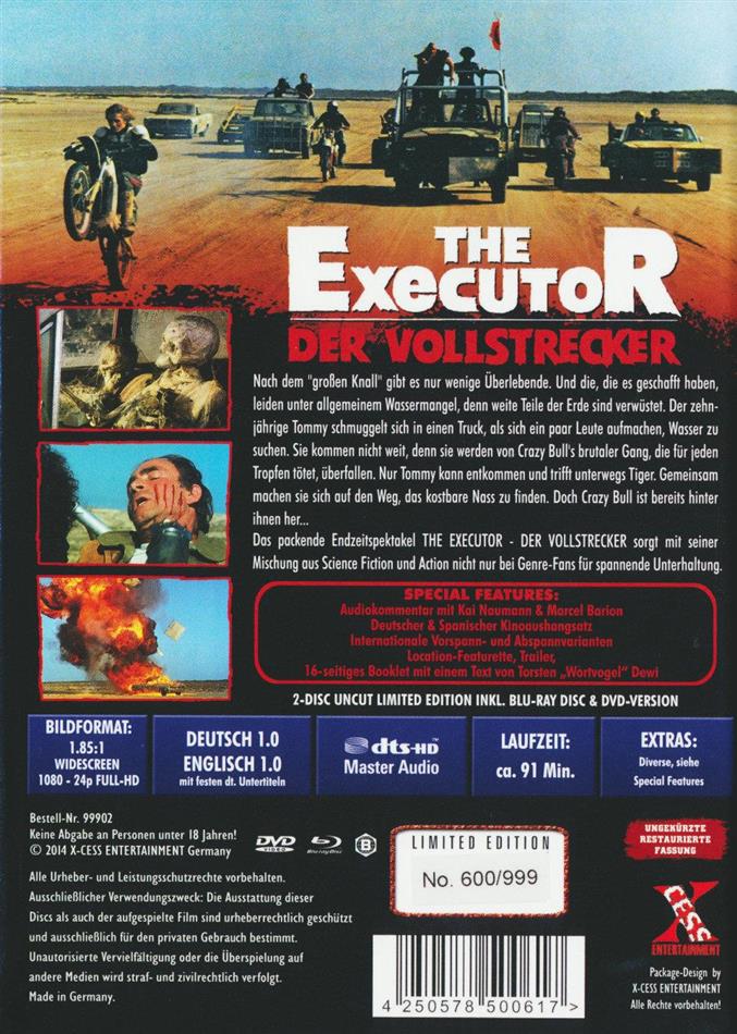 The Executor Der Vollstrecker 1983 Mediabook Uncut Blu ray