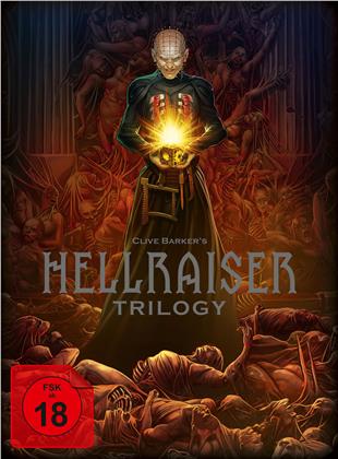 Hellraiser Trilogy (Digipack, Deluxe Edition, Limited Edition, Uncut, 4 Blu-rays + DVD + Book)
