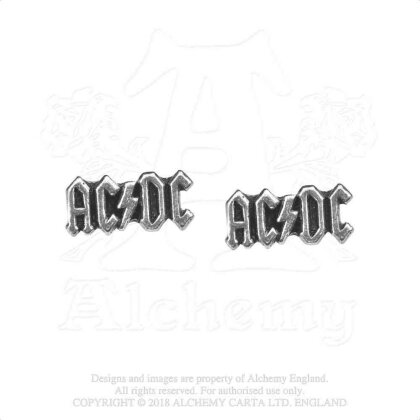 AC/DC Stud Earrings - Logo