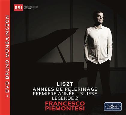 Francesco Piemontesi - Anées De Pèlerinage - Première Annee Suisse / Deux Lègendes (CD + DVD)