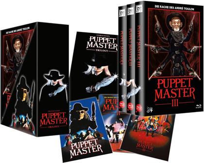 Puppet Master 1-3 (Grosse Hartbox, Limited Edition, Uncut, 3 Blu-rays + 3 DVDs)