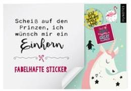 myNOTES Stickerheft Scheiß auf den Prinzen - ich wünsch mir ein Einhorn
