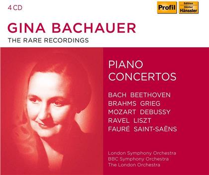 Ludwig van Beethoven (1770-1827), Johannes Brahms (1833-1897) & Gina Bachauer - Werke Für Klavier & Orchester (4 CDs)