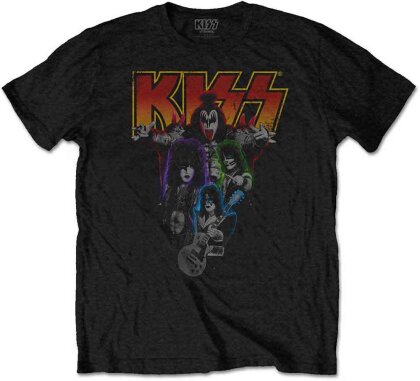 KISS Unisex T-Shirt - Neon Band (Black)
