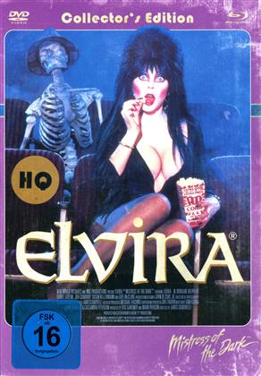 Elvira - Mistress of the Dark (1988) (Cover Retro, Édition Collector, Édition Limitée, Mediabook, Version Remasterisée, Uncut, Blu-ray + DVD)