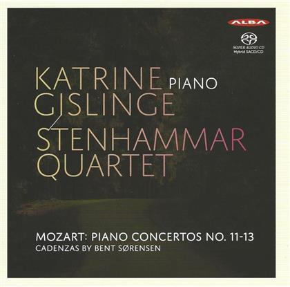Wolfgang Amadeus Mozart (1756-1791), Katrine Gislinge & Stenhammar Quartet - Piano Concertos No. 11-13 (KV413-KV415) (SACD)