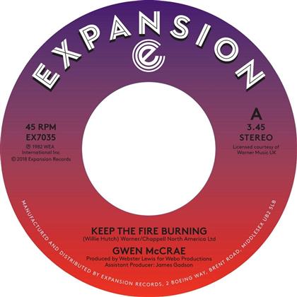 Gwen McCrae - Keep The Fire Burning / Funky Sensation (Reissue, 7" Single)