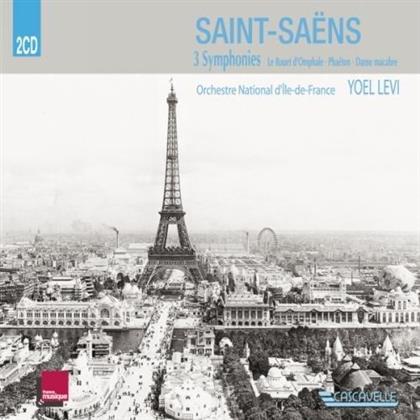 Yoel Levi, Camille Saint-Saëns (1835-1921) & Orchestre National D'Ile De France - 3 Symphonies / Rouet D Omphale / Phaeton / Danse Macabre (2 CDs)