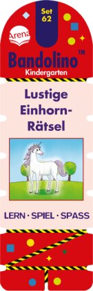 Lustige Einhorn-Rätsel - Was gehört zusammen? Dreh um, schau nach, Kartenfächer m. Lösungsschnur