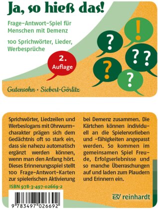 Ja, so hieß das! - Spiel