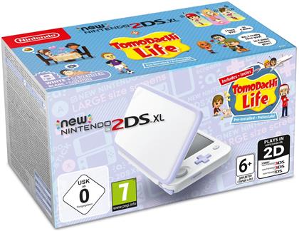 New Nintendo 2DS XL white/lavender incl. Tomodachi Life