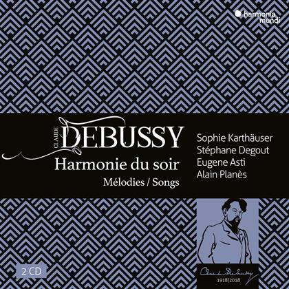 Sophie Karthäuser, Stephane Degout, Eugene Asti, Alain Planes & Claude Debussy (1862-1918) - Harmonie Du Soir - Songs (2 CD)