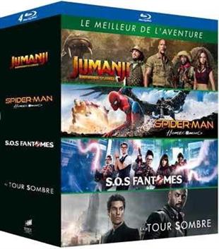 Le meilleur de l'aventure - Jumanji: Bienvenue dans la jungle / Spider-Man: Homecoming / La tour sombre / S.O.S Fantômes (4 Blu-rays)