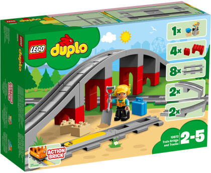 LEGO© 10872 DUPLO© - Eisenbahnbrücke und Schienen