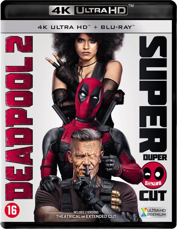 Deadpool 2 (2018) (Extended Cut, Cinema Version, 2 4K Ultra HDs + 2 Blu-rays)