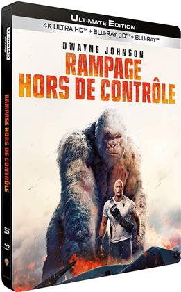 Rampage - Hors de contrôle (2018) (Édition Limitée, Steelbook, Édition Ultime, 4K Ultra HD + Blu-ray 3D + Blu-ray)