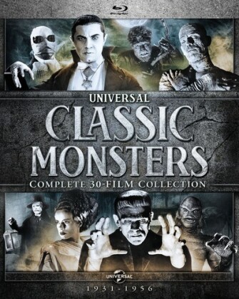 Universal Classic Monsters - Complete 30-Film Collection 1931-1956 (s/w, 24 Blu-rays)
