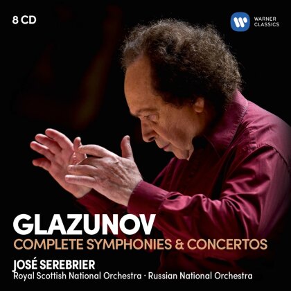 Alexander Konstantinowitsch Glasunow (1865-1936) & José Serebrier - Sämtliche Sinfonien & Konzerte (8 CDs)