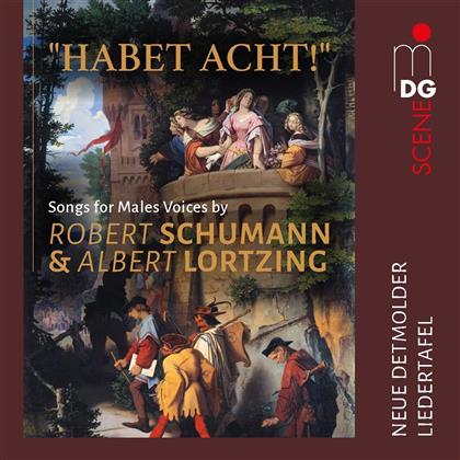 Albert Lortzing (1801-1875), Robert Schumann (1810-1856), Neue Detmolder Liedertafel & Detmolder Hornisten - Habet Acht - Werke Für Männerchor (2 CDs)