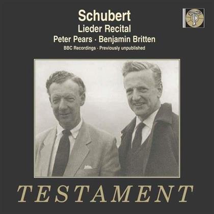 Peter Pears, Franz Schubert (1797-1828) & Sir Benjamin Britten (1913-1976) - Lieder Recital