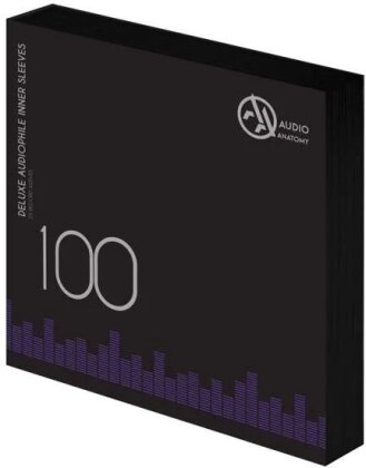 Audio Anatomy - 100 BLACK LP - 12 Inch Inner Sleeves Audiophile DeLuxe Poly-Lined double center hole