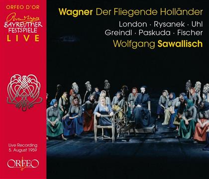 Richard Wagner (1813-1883), Wolfgang Sawallisch & Orchester der Bayreuther Festspiele - Der Fliegende Holländer - Live Aufnahme Von 1959 (2 CD)