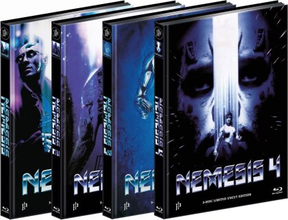 Nemesis 1-4 - Die komplette Saga (Bundle, Limited Edition, Mediabook, 4 Blu-rays + 7 DVDs)