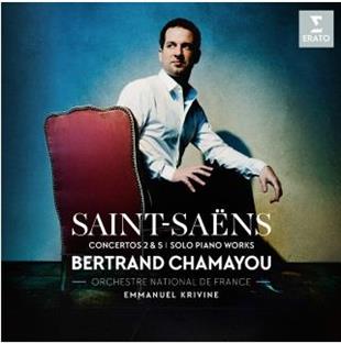 Camille Saint-Saëns (1835-1921), Emmanuel Krivine, Bertrand Chamayou & Orchestre National de France - Piano Concertos Nos. 2 & 5 (UHQCD)