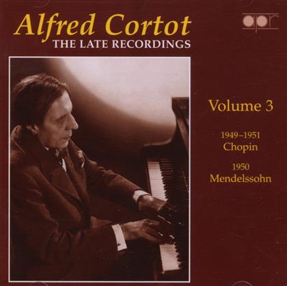 Alfred Cortot - The Late Recordings Vol. 3