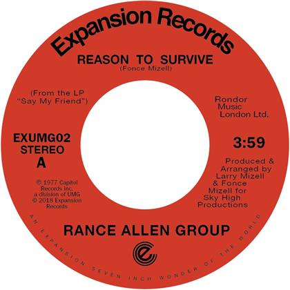 Rance Allen Group - Reason To Survive /Peace Of Mind (Version Remasterisée, 7" Single)