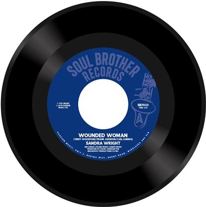 Sandra Wright - Wounded Woman / Midnight Affair (Remastered, 7" Single)