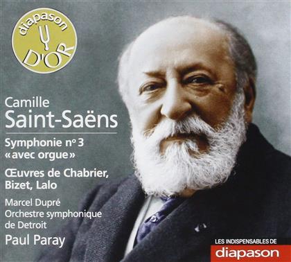 Camille Saint-Saëns (1835-1921), Alexis Emanuel Chabrier (1841-1894), Georges Bizet (1838-1875), Édouard Lalo (1823-1892), Paul Paray, … - Symphony No.3 / Carmen Suite