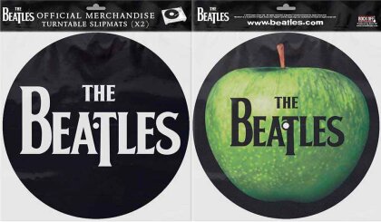 The Beatles Turntable Slipmat Set - Drop T Logo & Apple