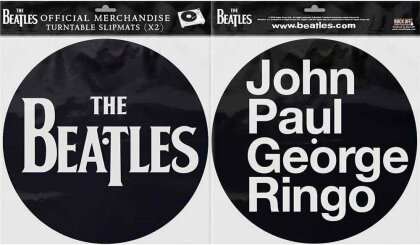 The Beatles Turntable Slipmat Set - Drop T Logo & JPGR (Retail Pack)