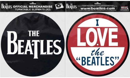 The Beatles Turntable Slipmat Set - Drop T Logo & Love (Retail Pack)