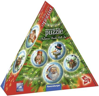 Christmas - 4x 27 Teile Puzzle-Ball-Set