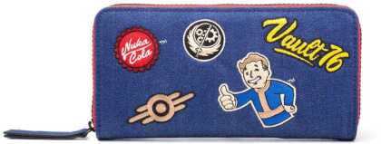 Fallout - Vault 76 Denim Zip Around Wallet With Patches