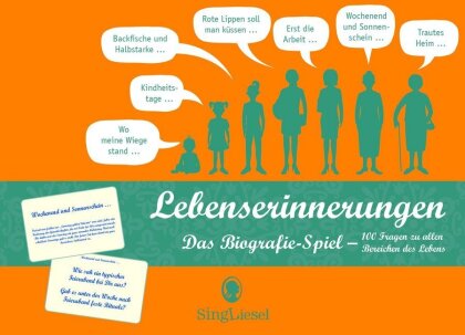 Lebenserinnerungen - Das Erinnerungsspiel. Ein heiter-besinnlich-vergnügliche Kartenspiel mit 100 Fragen zu allen Abschnitten des Lebens. Eine liebevolle Geschenkidee. Nicht nur für Senioren.