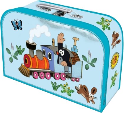 Der kleine Maulwurf Pappkoffer Spielzeugkoffer blau groß - Kinderkoffer