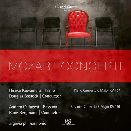 Wolfgang Amadeus Mozart (1756-1791), Hisako Kawamura, Andrea Chellachi, Yuzo Toyama & Argovia Philharmonic - Klavierkonzert C-Dur KV 467 / Fagottkonzert B-Dur (Hybrid SACD)