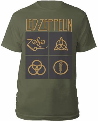 Led Zeppelin - Gold Symbols - Grösse XL