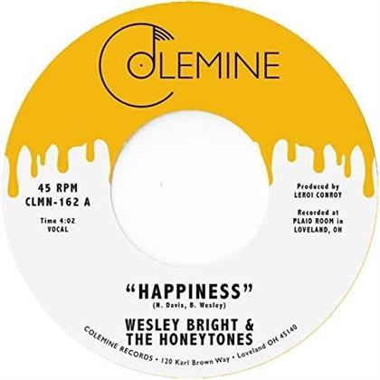 Wesley Bright & The Honeytones - Happiness (Honey Yellow Vinyl, 7" Single)