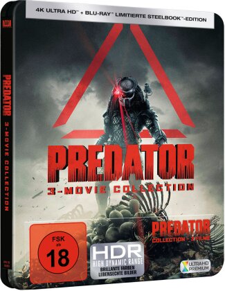Predator - 3-Movie Collection (Limited Edition, Steelbook, 3 4K Ultra HDs + 3 Blu-rays)