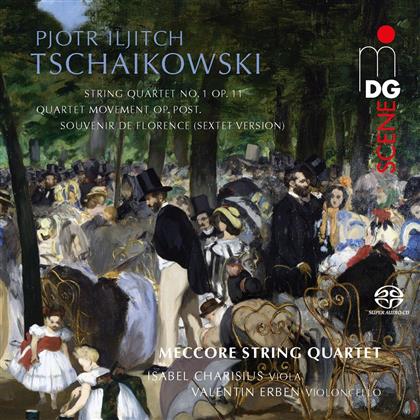 Meccore String Quartet & Peter Iljitsch Tschaikowsky (1840-1893) - String Quartets / Souvenir De Florence Op. 70 (Fassung Für Sextett) (Hybrid SACD)
